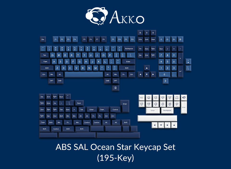 Akko Double-shot ABS Keycaps – Ocean Star