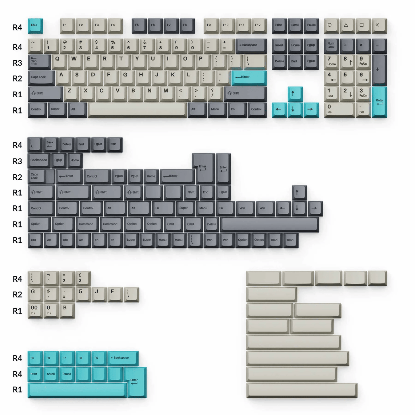 Keychron Double-shot PBT Keycaps – Dolch Blue