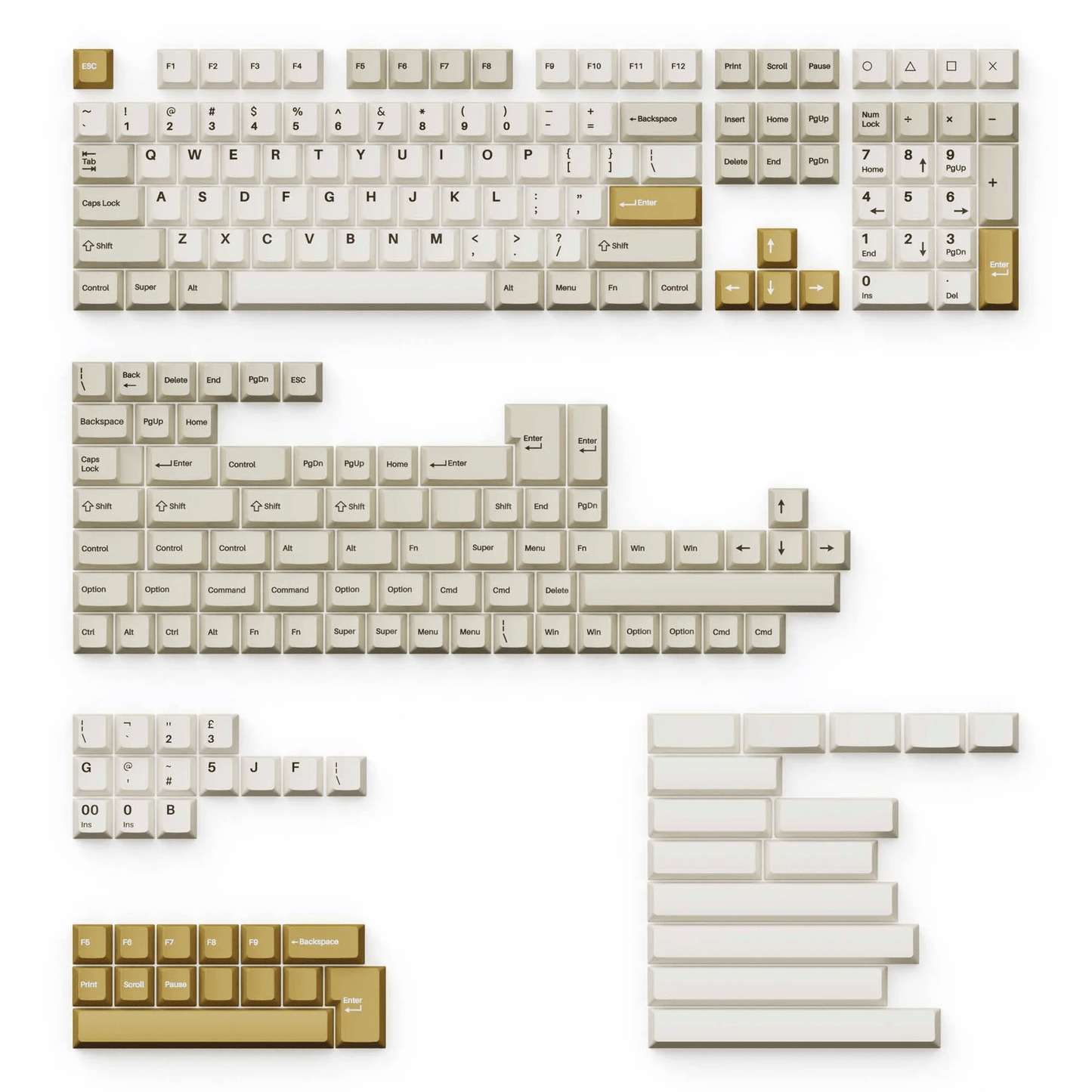 Keychron Double-shot PBT Keycaps – Camel