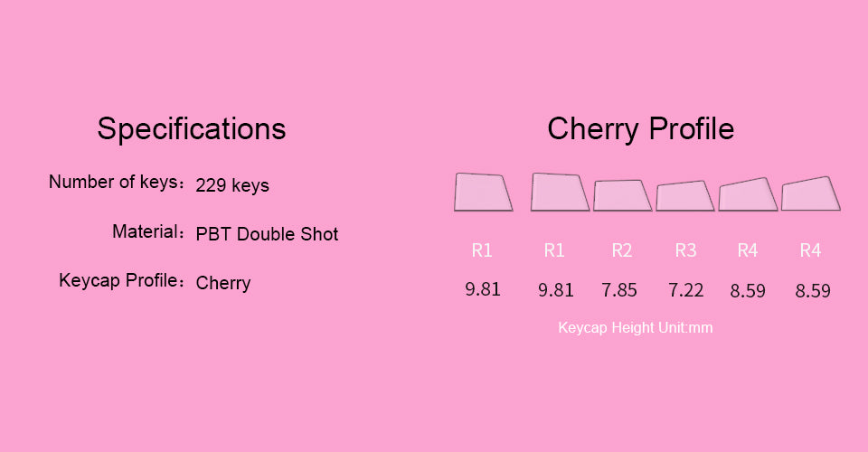 Akko Double-shot PBT Keycaps – Black & Pink