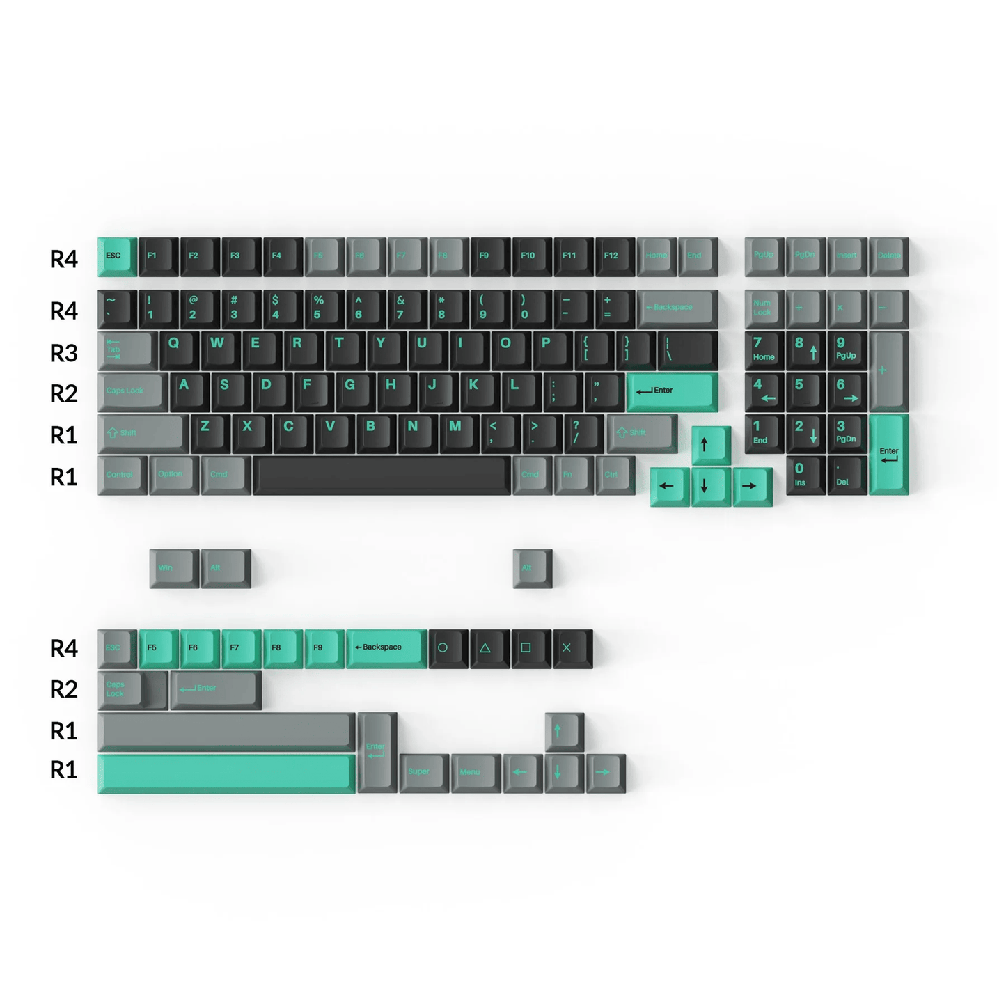 Keychron Double-shot PBT Keycaps – Hacker Mint