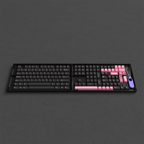 Akko Double-shot PBT Keycaps – Black & Pink