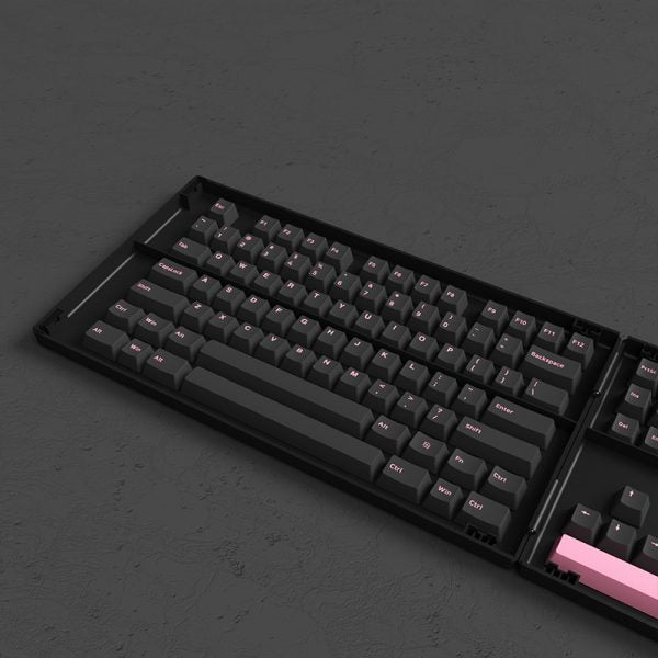 Akko Double-shot PBT Keycaps – Black & Pink