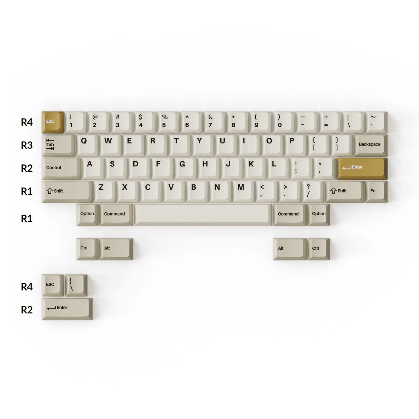Keychron Double-shot PBT Keycaps – Camel