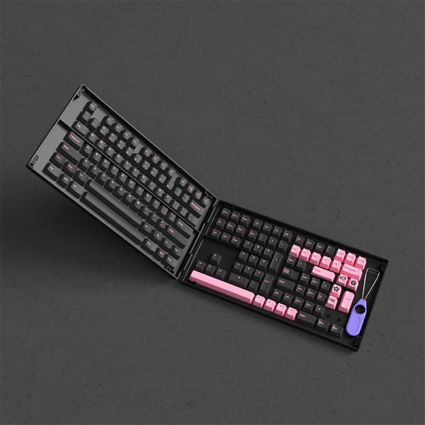 Akko Double-shot PBT Keycaps – Black & Pink