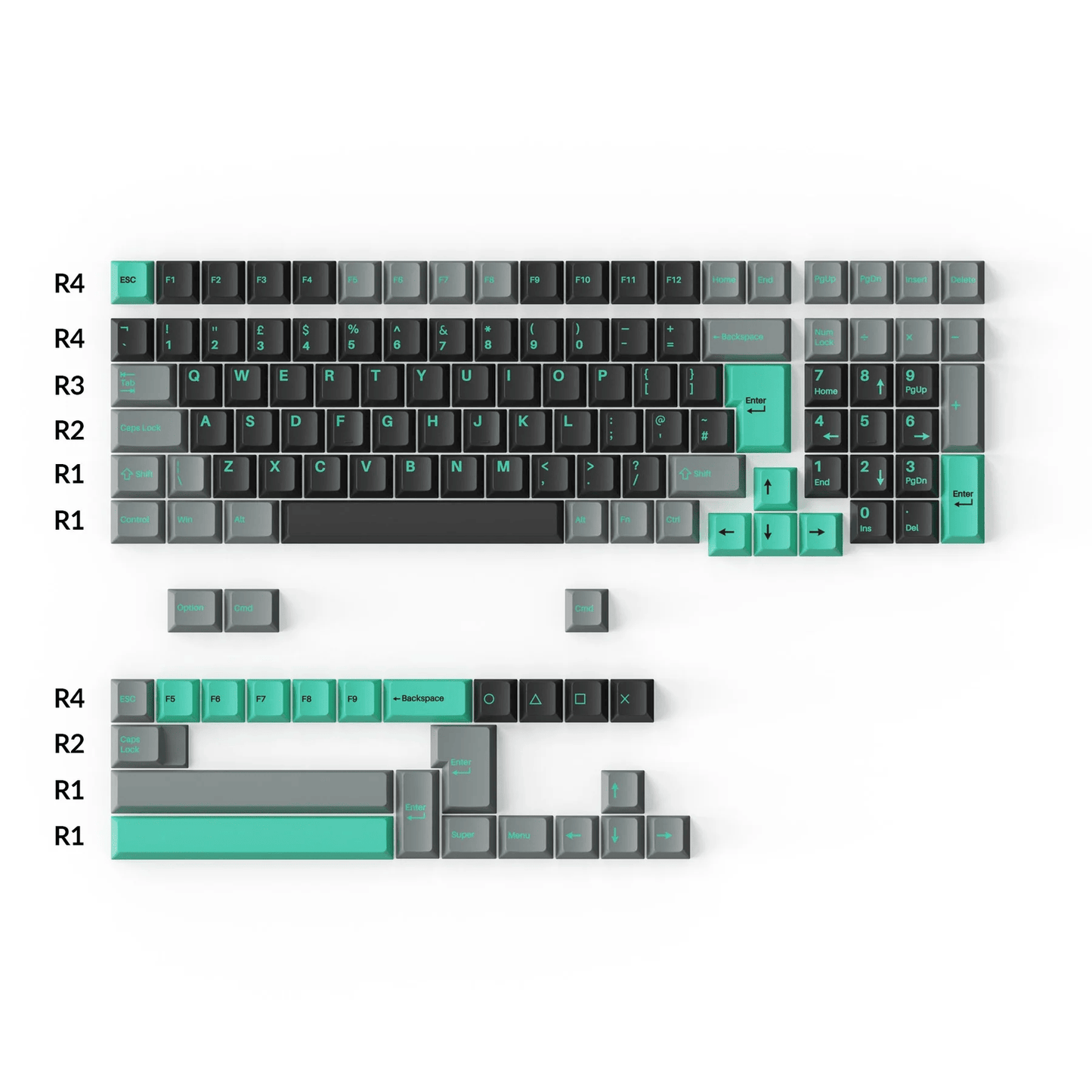 Keychron Double-shot PBT Keycaps – Hacker Mint