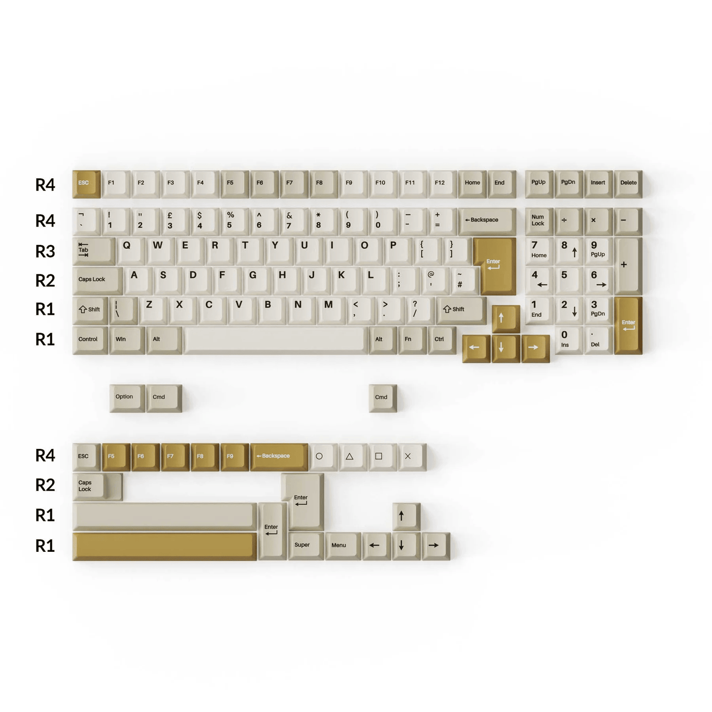 Keychron Double-shot PBT Keycaps – Camel