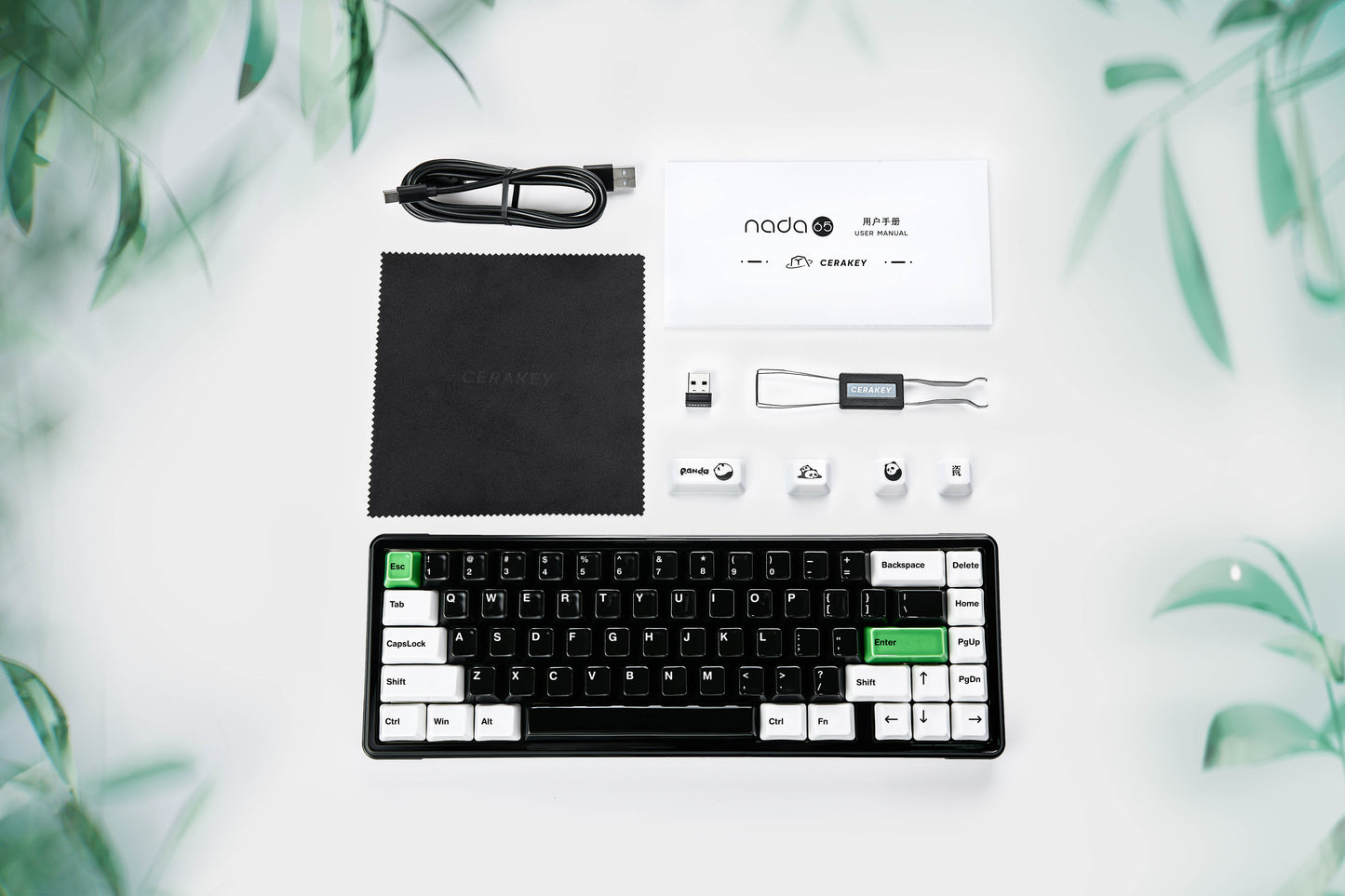Cerakeys Nada65 Panda Edition - Pre-built Keyboard Kit