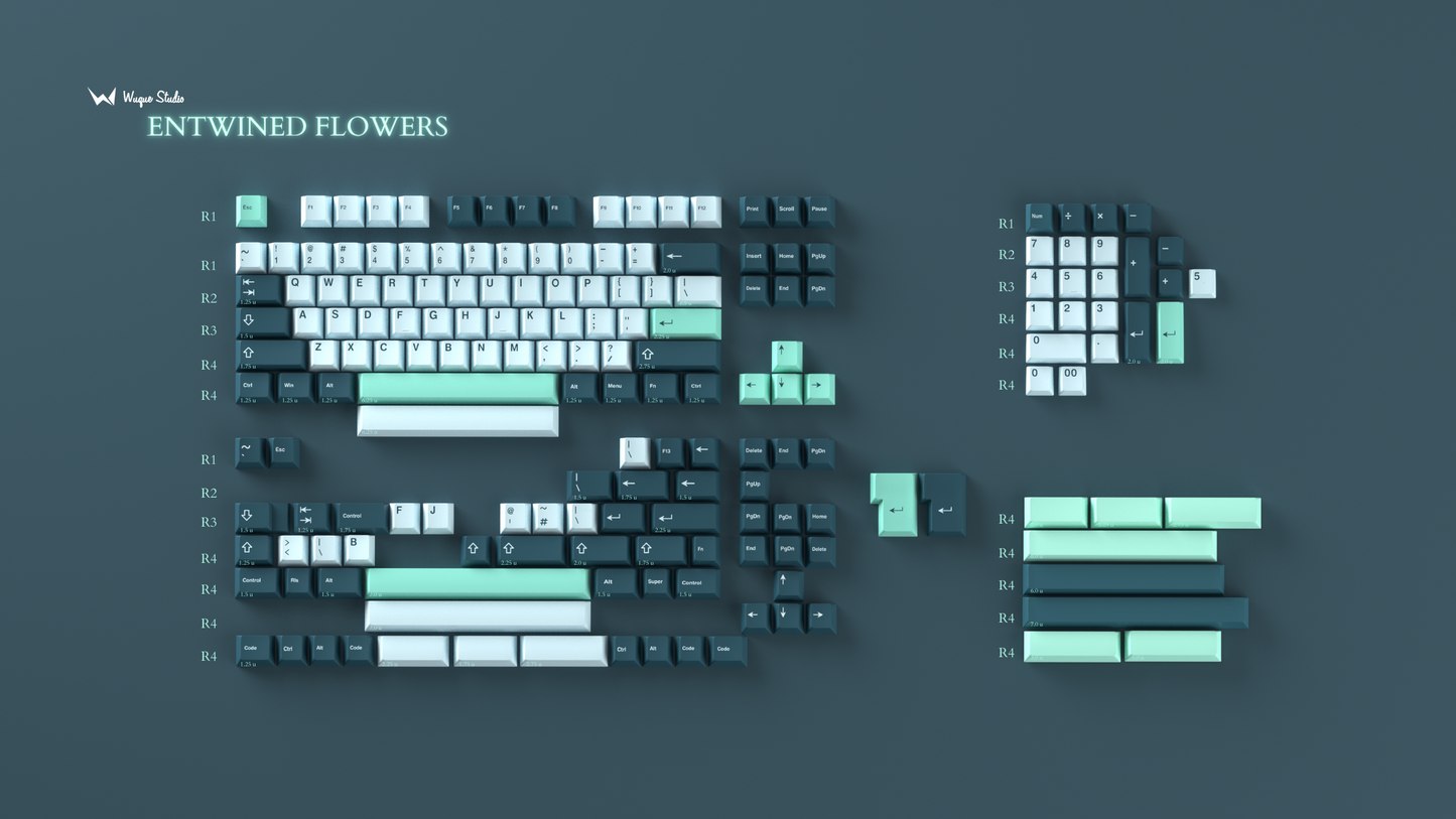 Wuque Studio Entwined Flowers Keycap Set