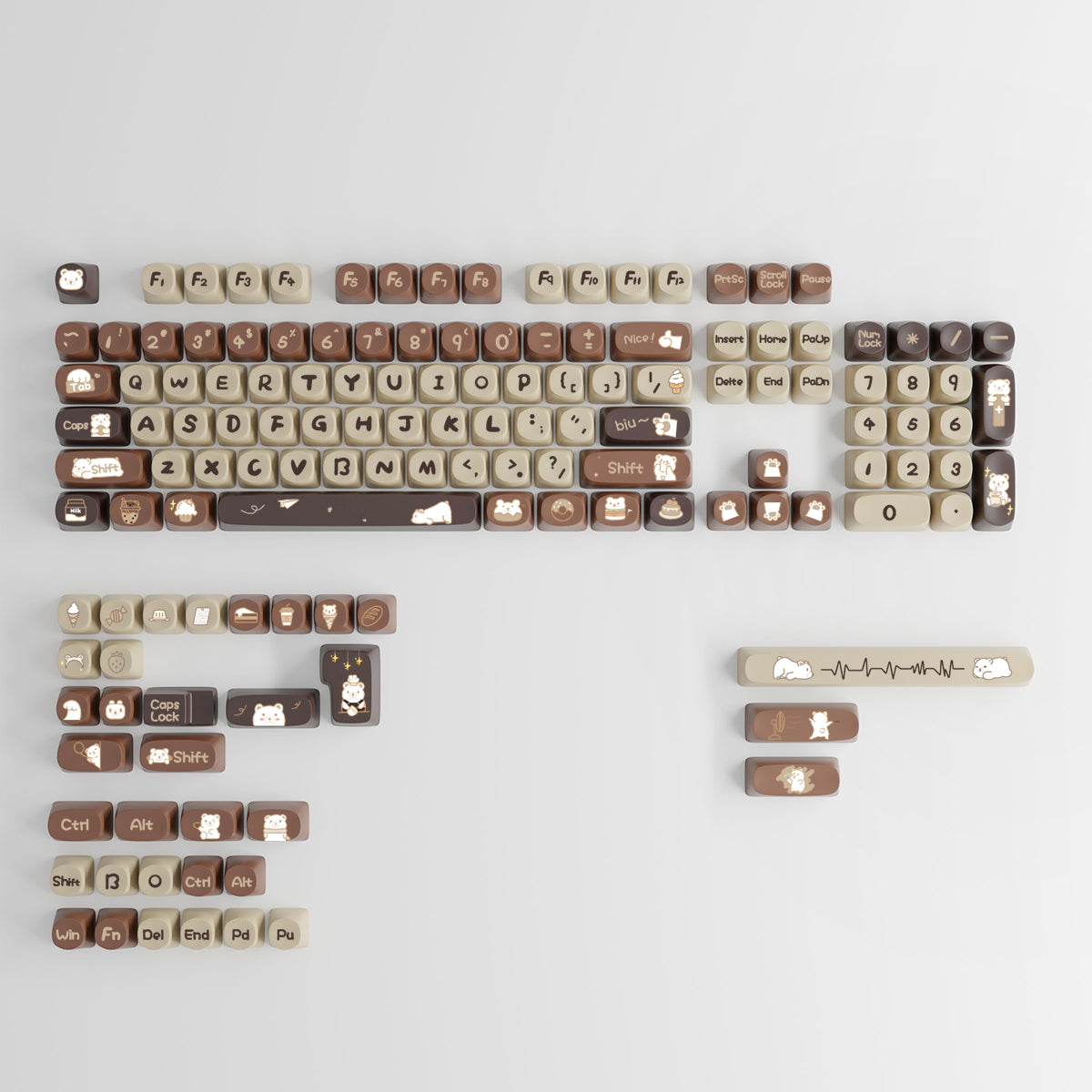 Qtuo Studio - Bear Café Keycaps