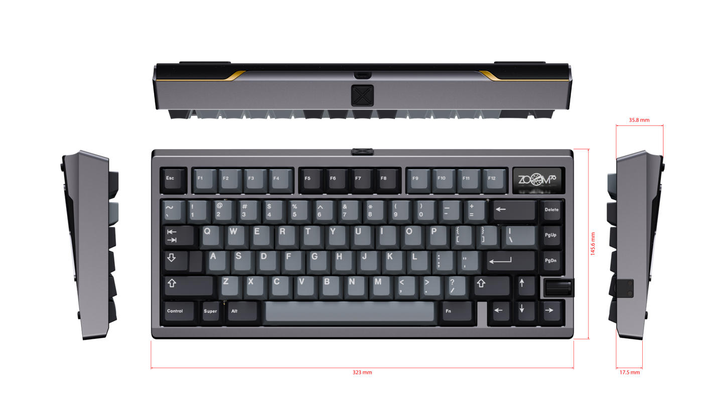 Meletrix Zoom75 TIGA - Barebones Keyboard Kit