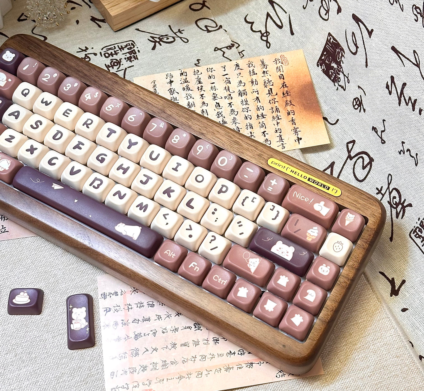 Qtuo Studio - Bear Café Keycaps