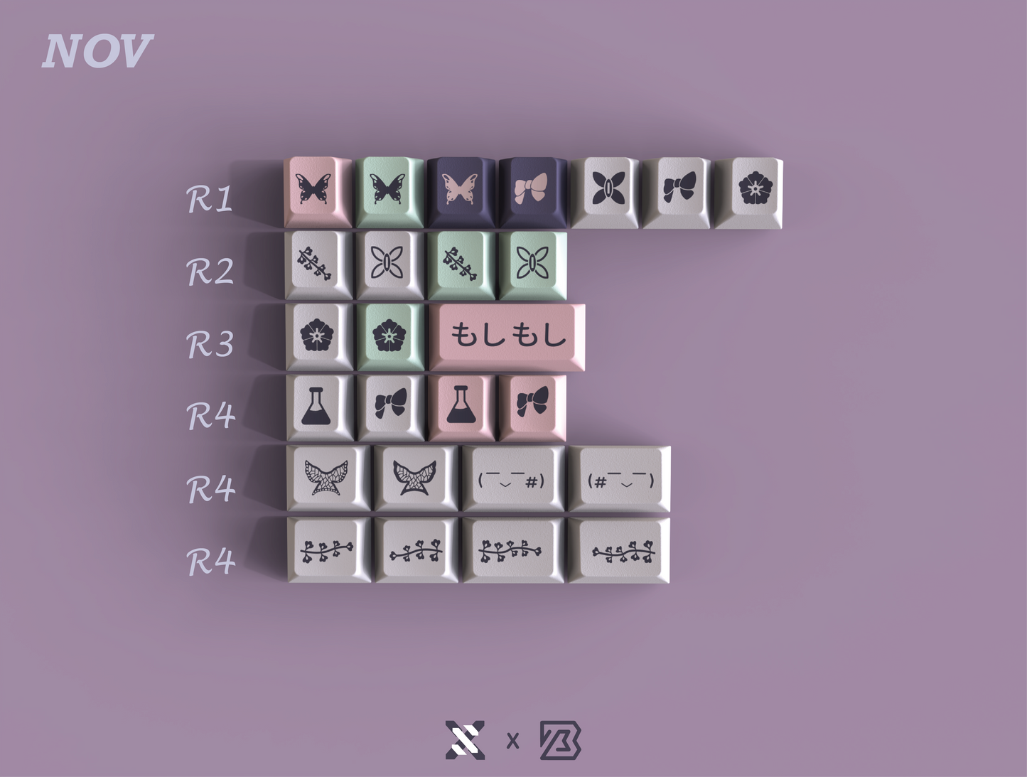 Keyboard Science - Butterfly Girl Keycaps