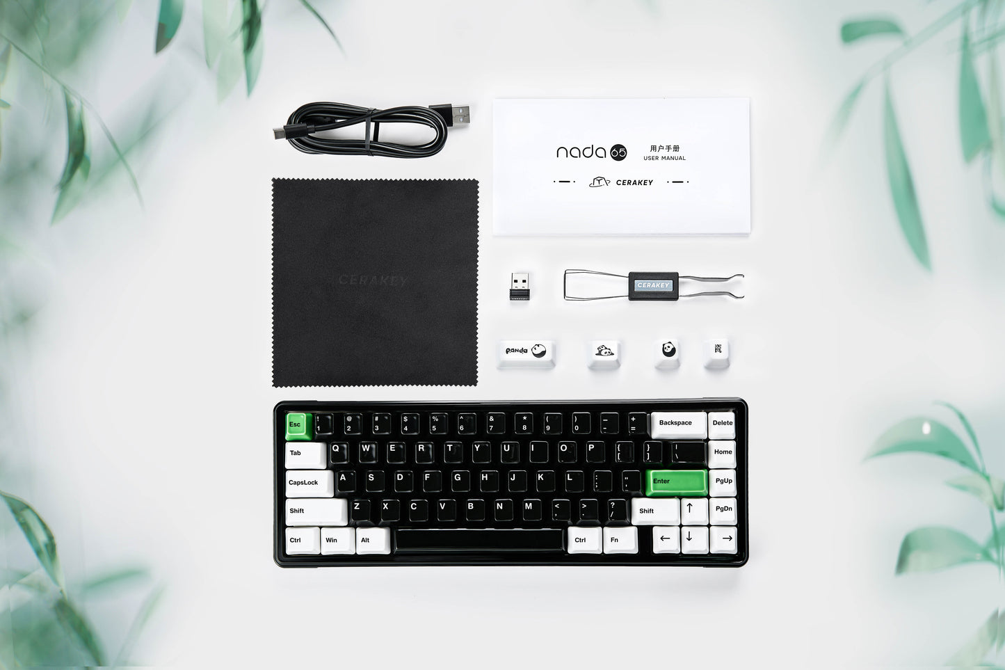 Cerakeys Nada65 Panda Edition - Pre-built Keyboard Kit