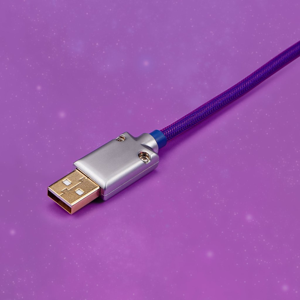 KBDFans Handmade Detachable Aviator Cable – Purple