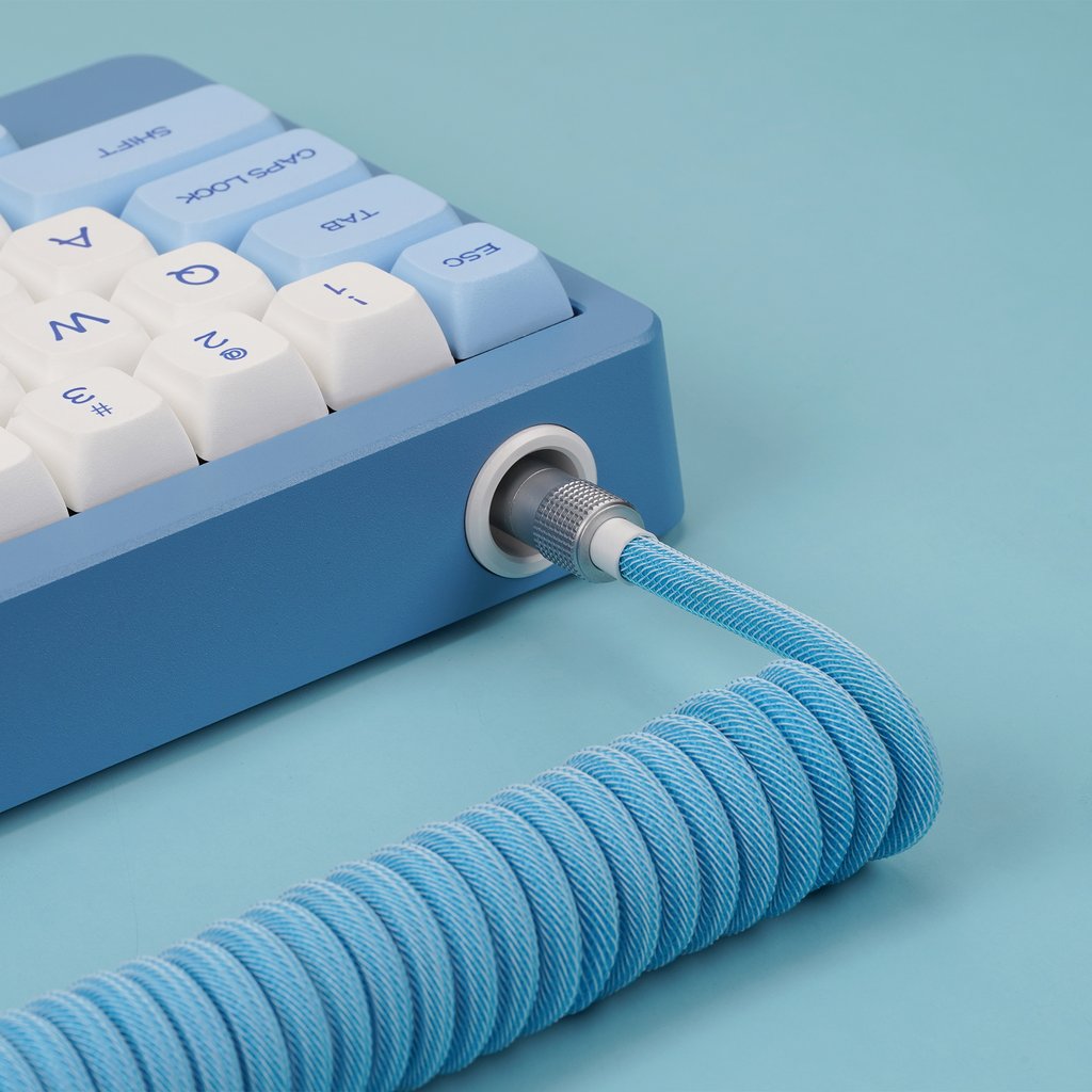 KBDFans Handmade Detachable Aviator Cable – Blue