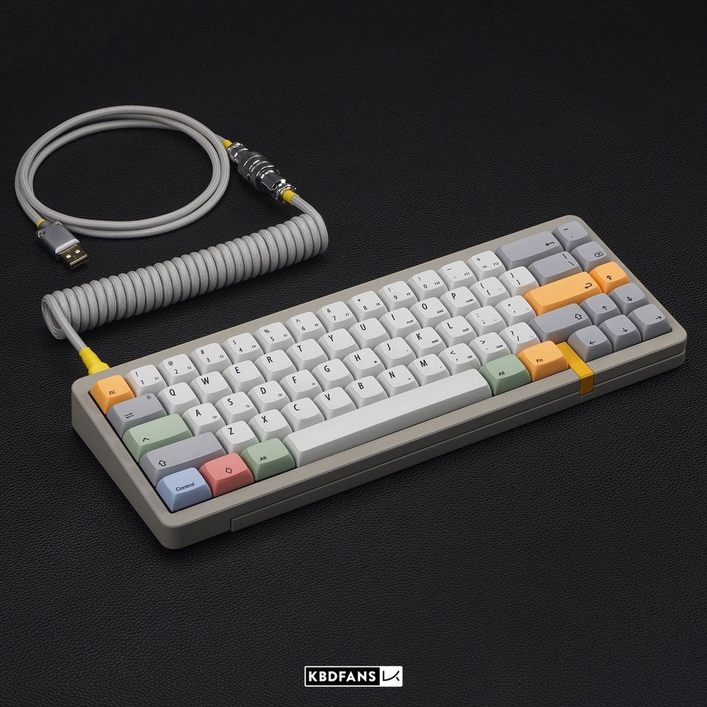 KBDFans Handmade Detachable Aviator Cable – Light Grey