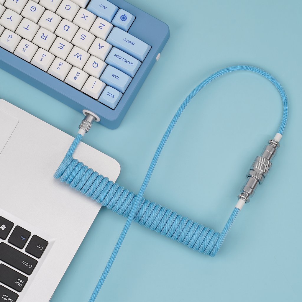 KBDFans Handmade Detachable Aviator Cable – Blue