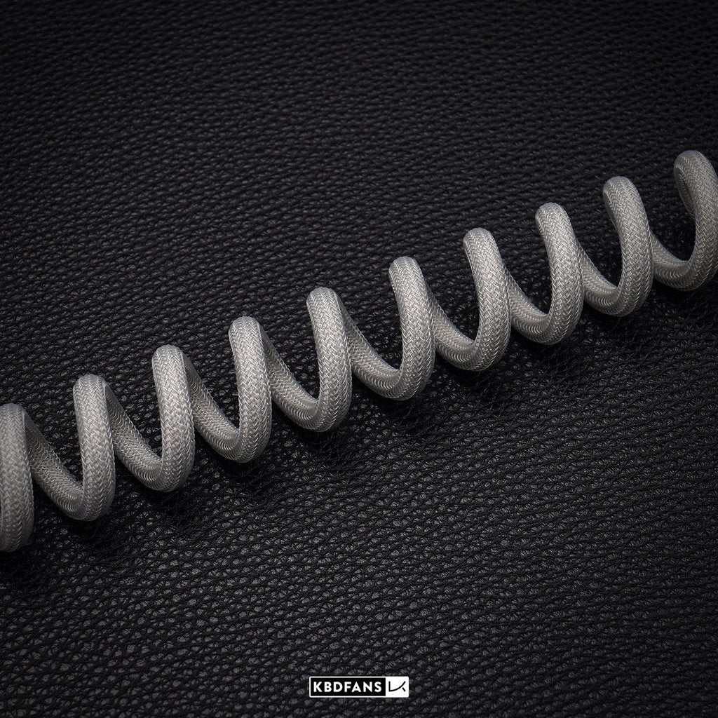 KBDFans Handmade Detachable Aviator Cable – Light Grey