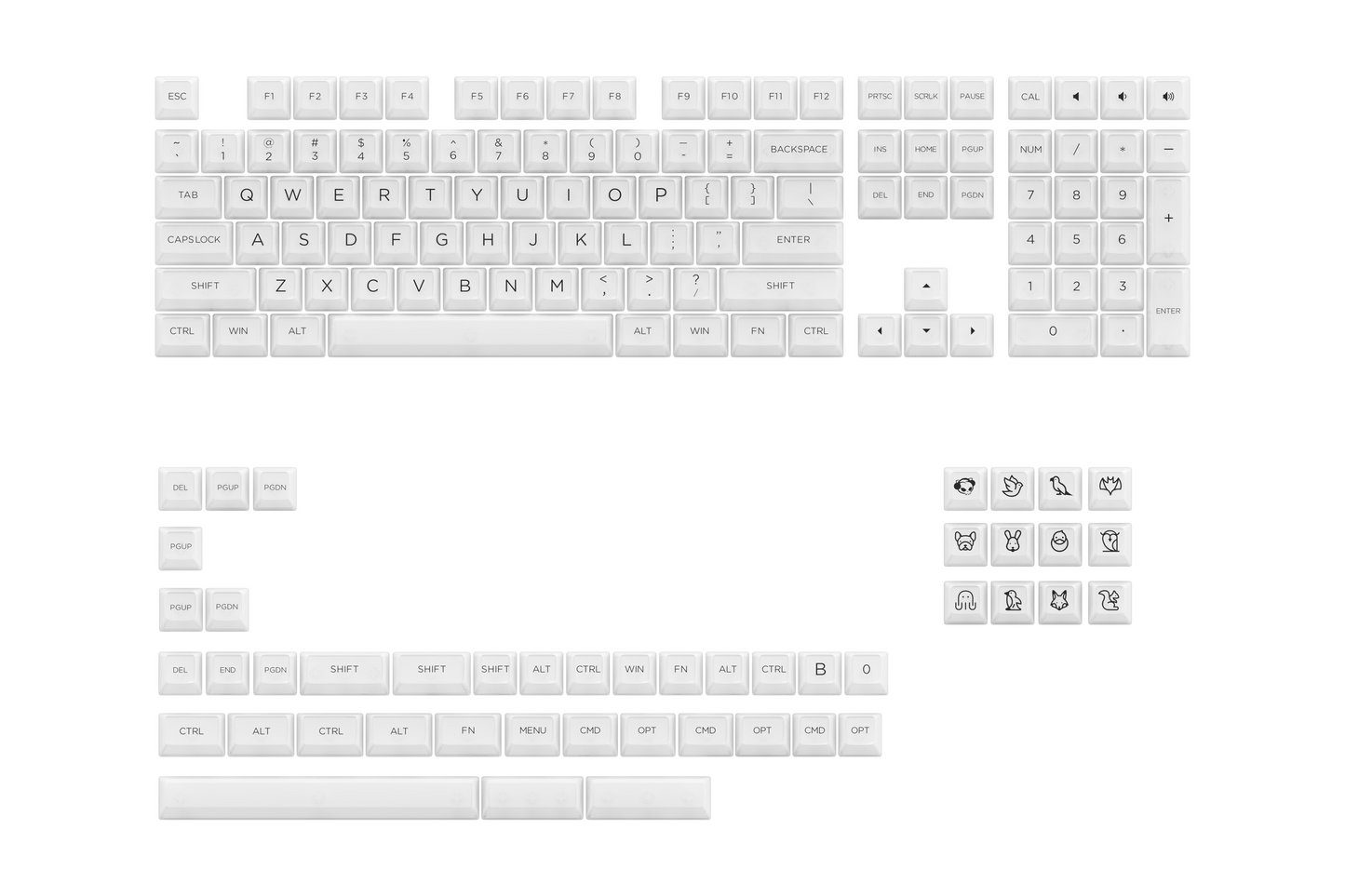 Akko Clear Keycaps Set V2 - ASA Profile