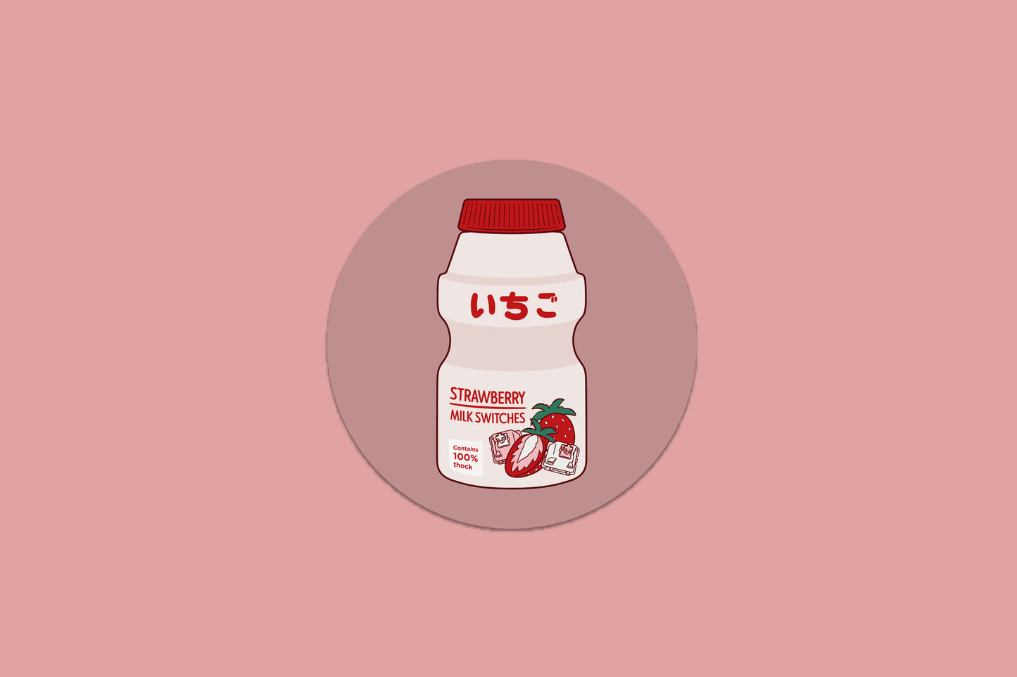 Strawberry Milk Switch Coasters
