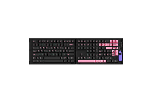 Akko Double-shot PBT Keycaps – Black & Pink