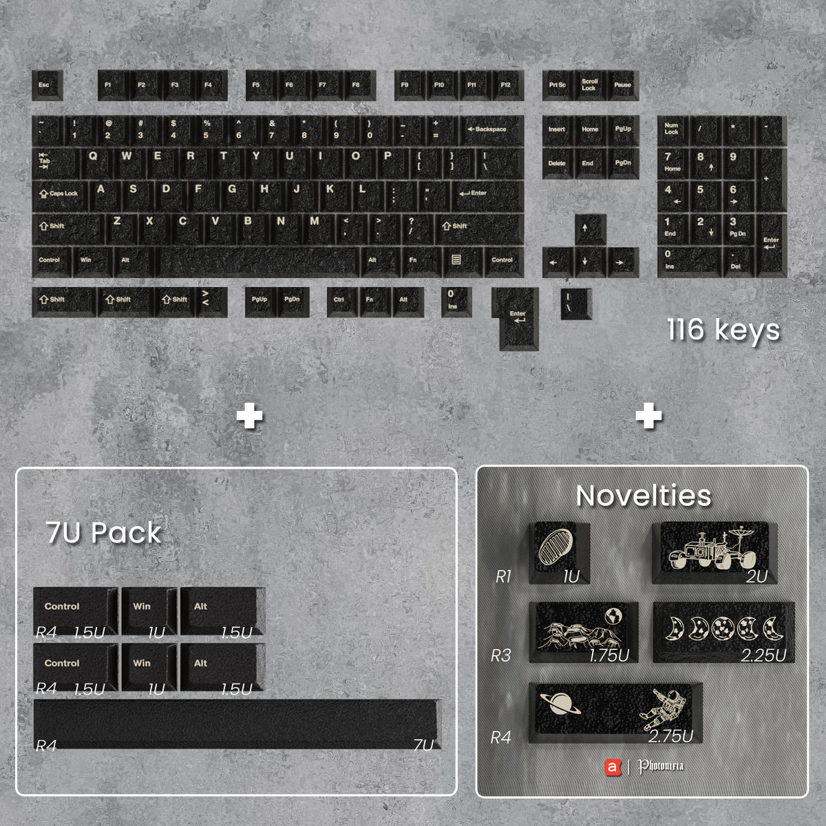 [Group-Buy] Awekeys Metal Keycap Set - Moon Landing