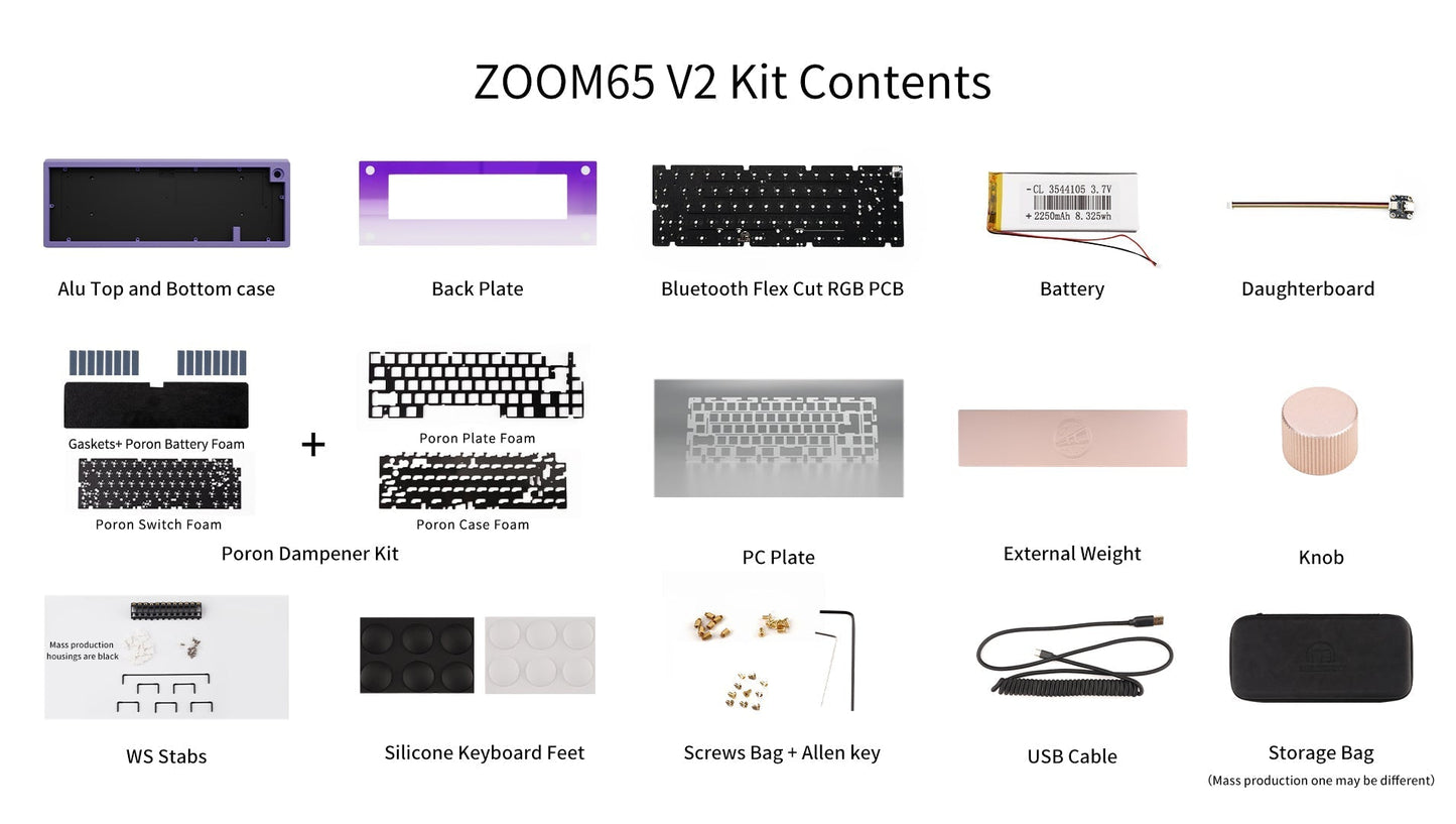 [Pre-Order] Meletrix Zoom65 V2 EE - Barebones Keyboard Kit - White [Sea Shipping - Batch 2]