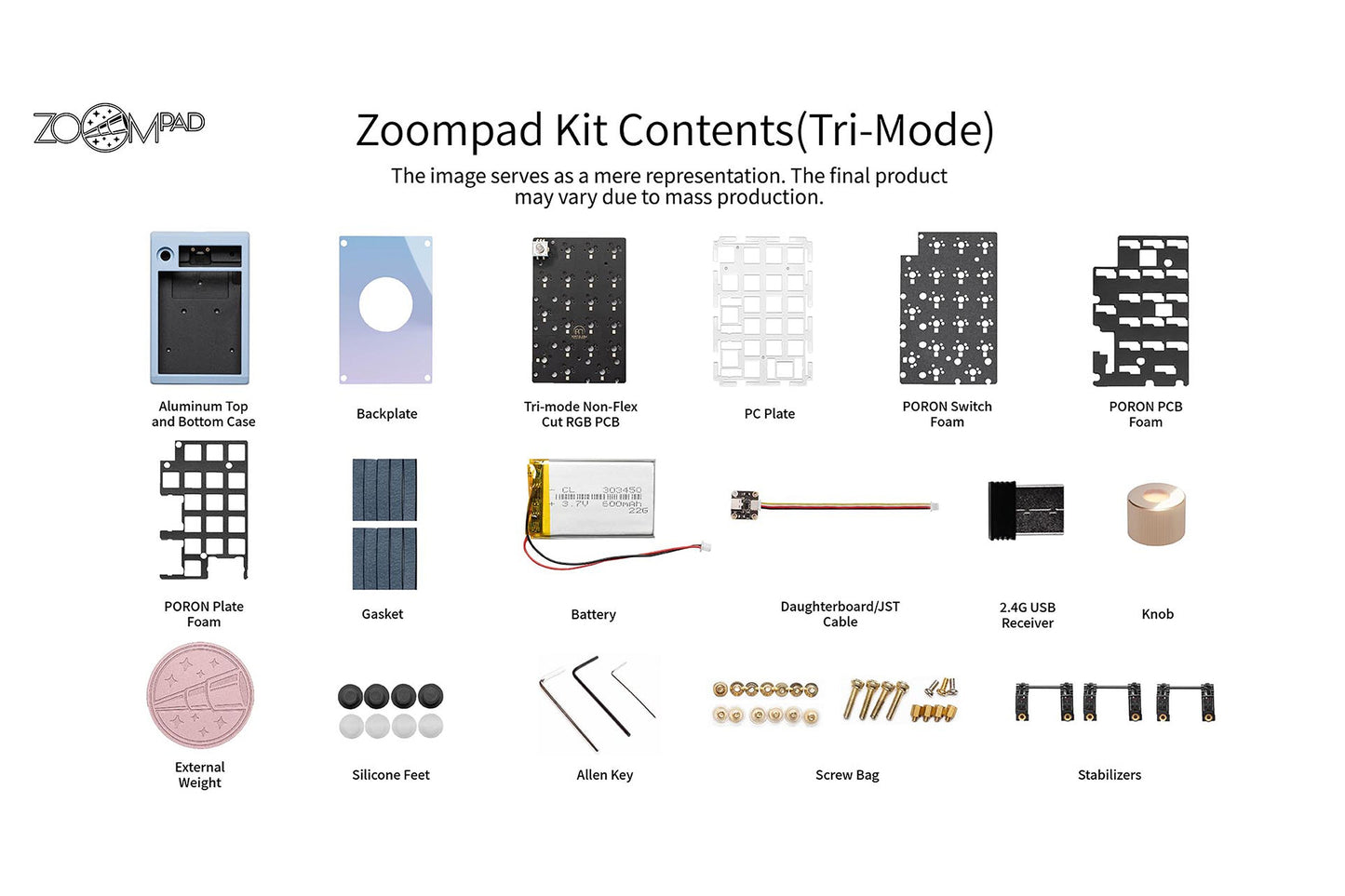 [Group-Buy] Meletrix ZoomPad Essential Edition (EE) Southpaw - Barebones Numpad Kit - Blush Pink [Sea Shipping]