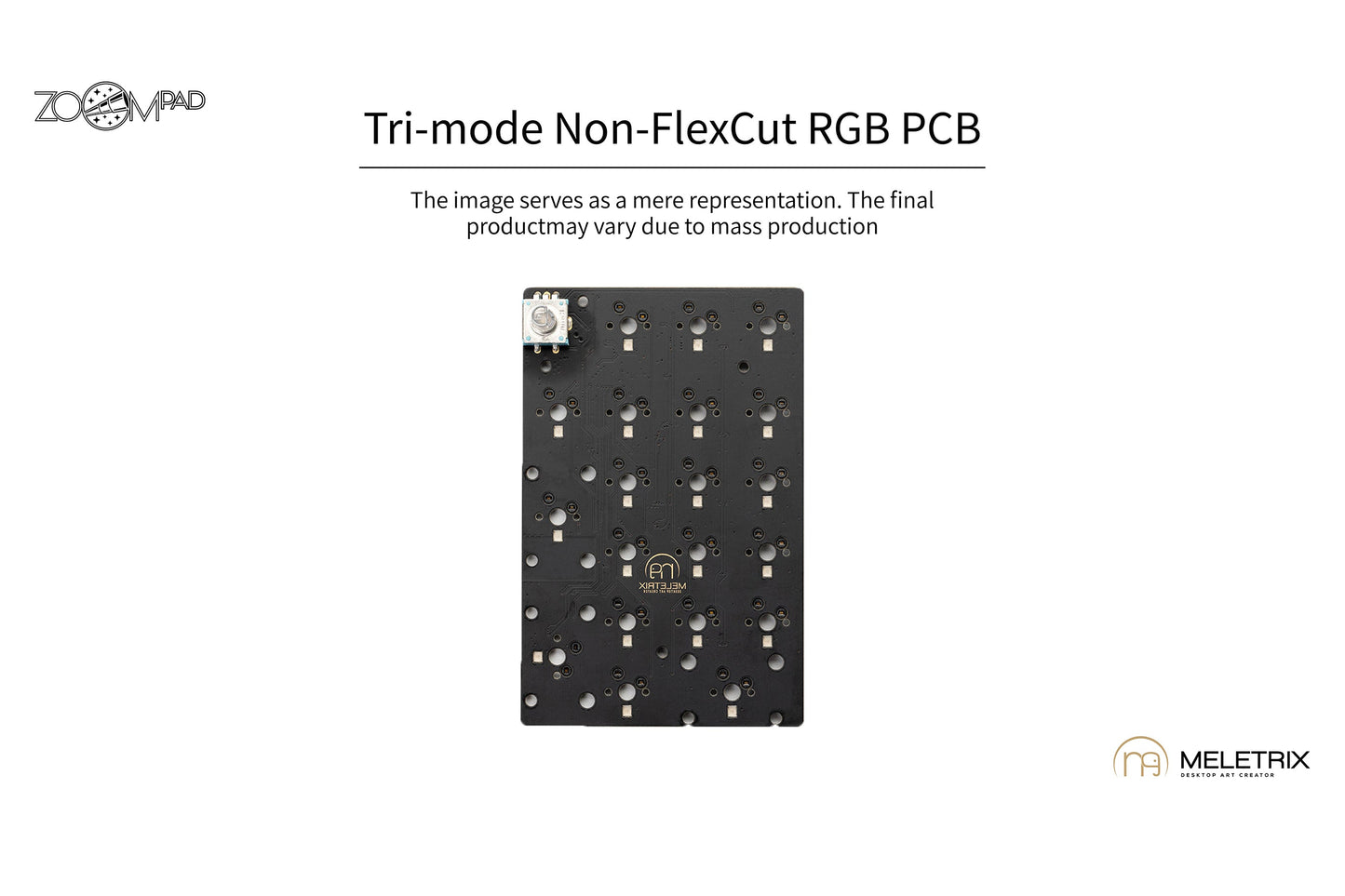 [Group-Buy] Meletrix ZoomPad Wired Edition Southpaw - Barebones Numpad Kit - White [Air Shipping]
