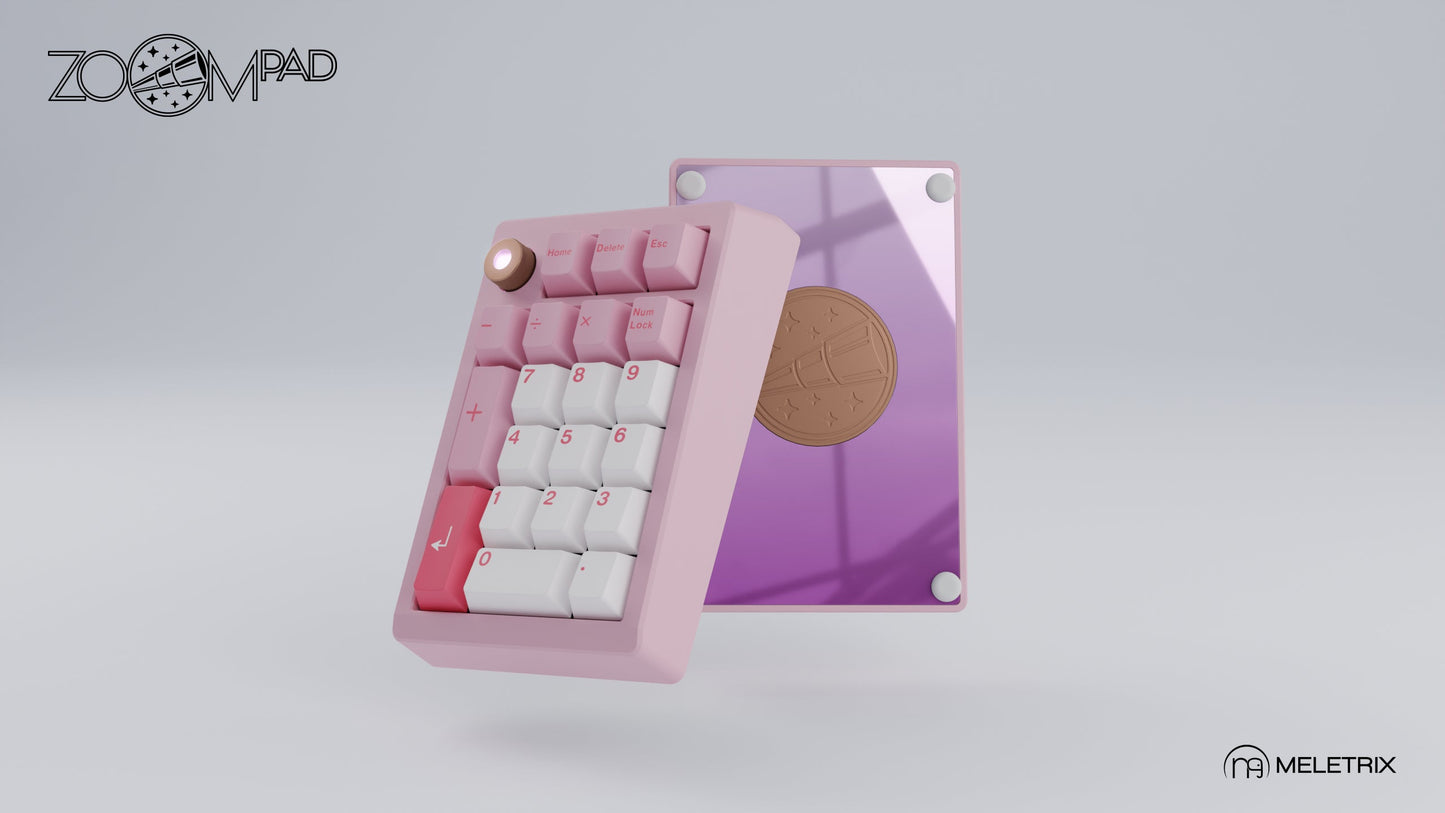 [Group-Buy] Meletrix ZoomPad Essential Edition (EE) Southpaw - Barebones Numpad Kit - Blush Pink [Sea Shipping]