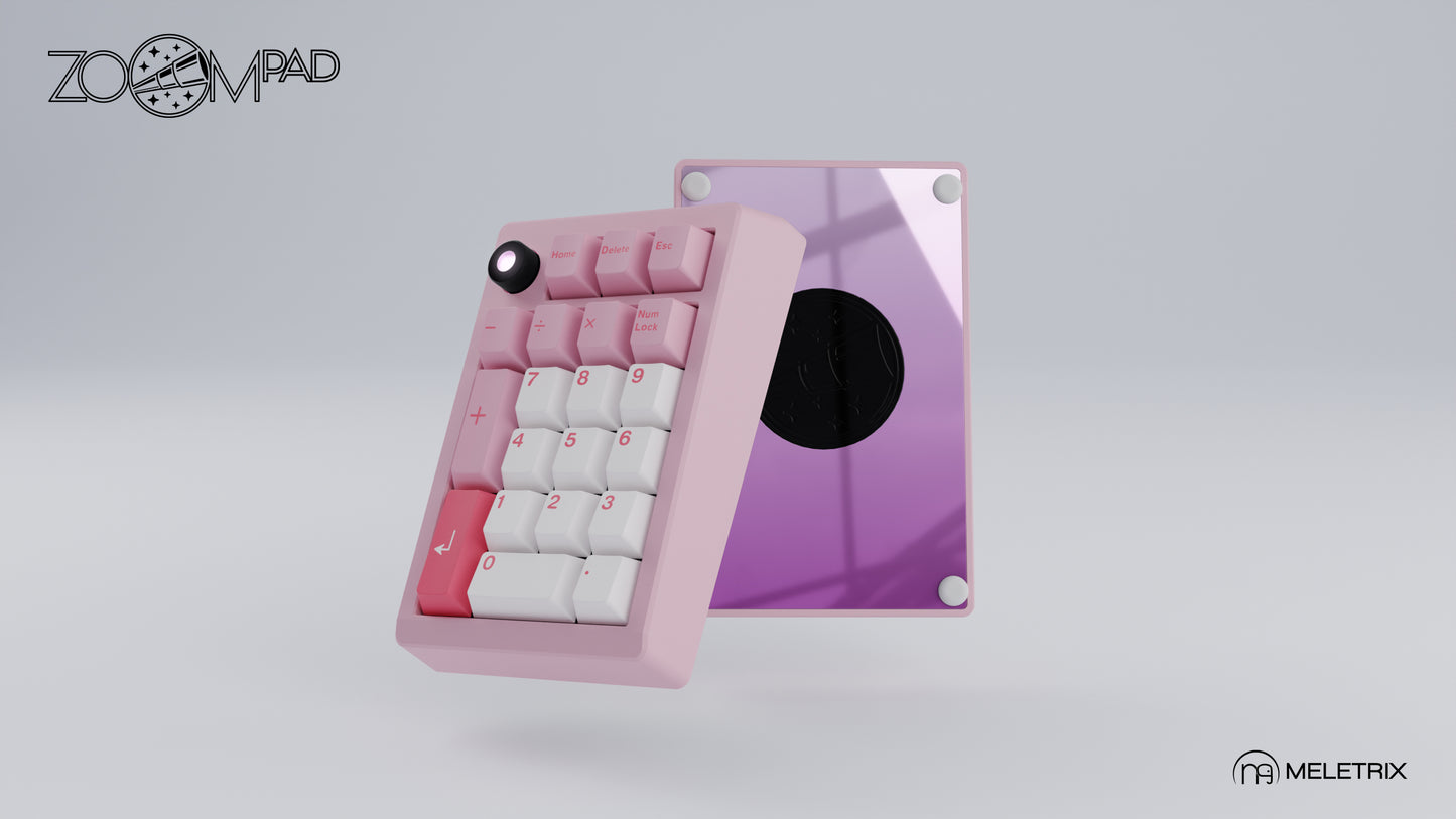 [Group-Buy] Meletrix ZoomPad Essential Edition (EE) Southpaw - Barebones Numpad Kit - Blush Pink [Air Shipping]