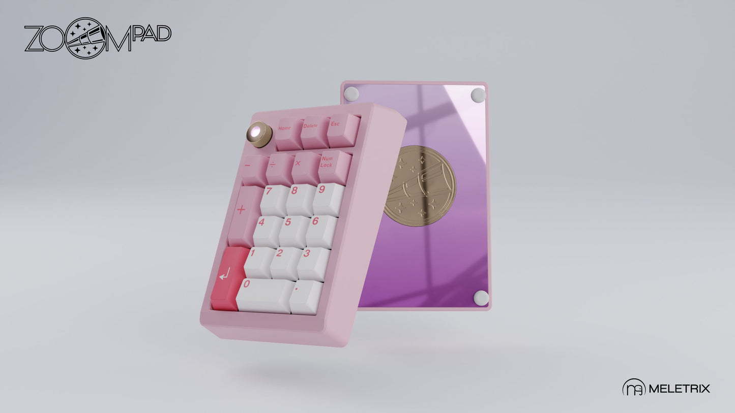 [Group-Buy] Meletrix ZoomPad Essential Edition (EE) Southpaw - Barebones Numpad Kit - Blush Pink [Sea Shipping]