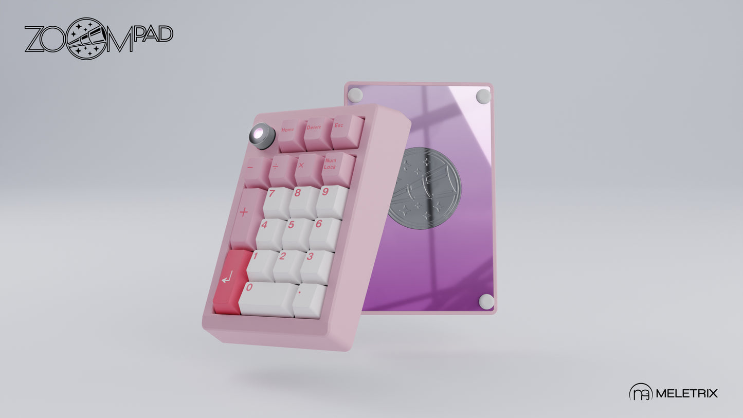 [Group-Buy] Meletrix ZoomPad Essential Edition (EE) Southpaw - Barebones Numpad Kit - Blush Pink [Air Shipping]