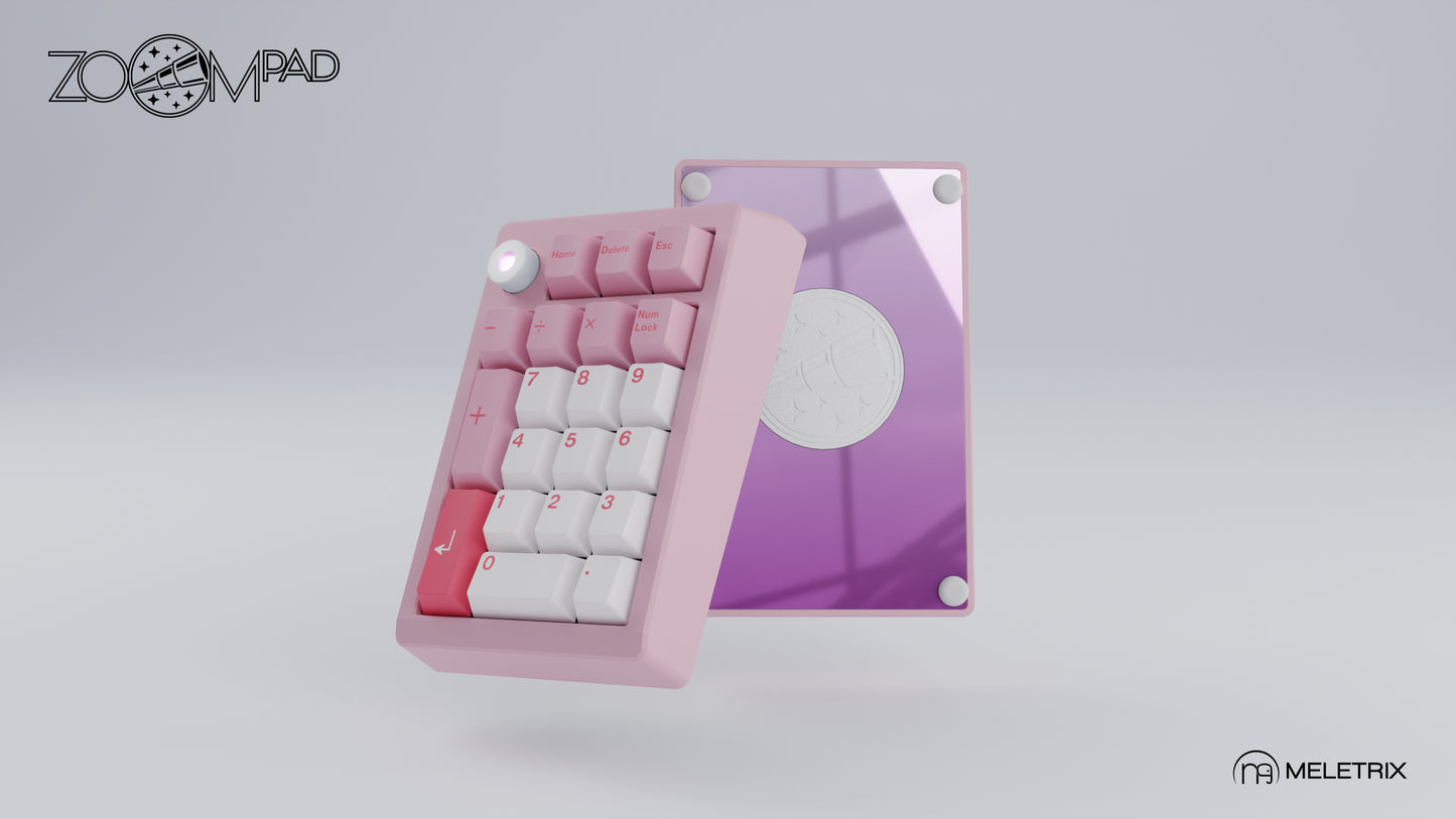 [Group-Buy] Meletrix ZoomPad Essential Edition (EE) Southpaw - Barebones Numpad Kit - Blush Pink [Air Shipping]