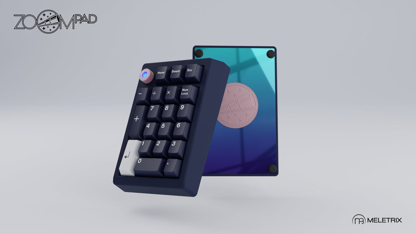 [Group-Buy] Meletrix ZoomPad Essential Edition (EE) Southpaw - Barebones Numpad Kit - Navy [Sea Shipping]