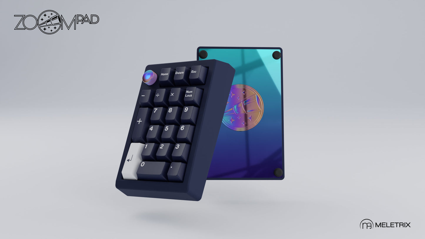 [Group-Buy] Meletrix ZoomPad Essential Edition (EE) Southpaw - Barebones Numpad Kit - Navy [Sea Shipping]