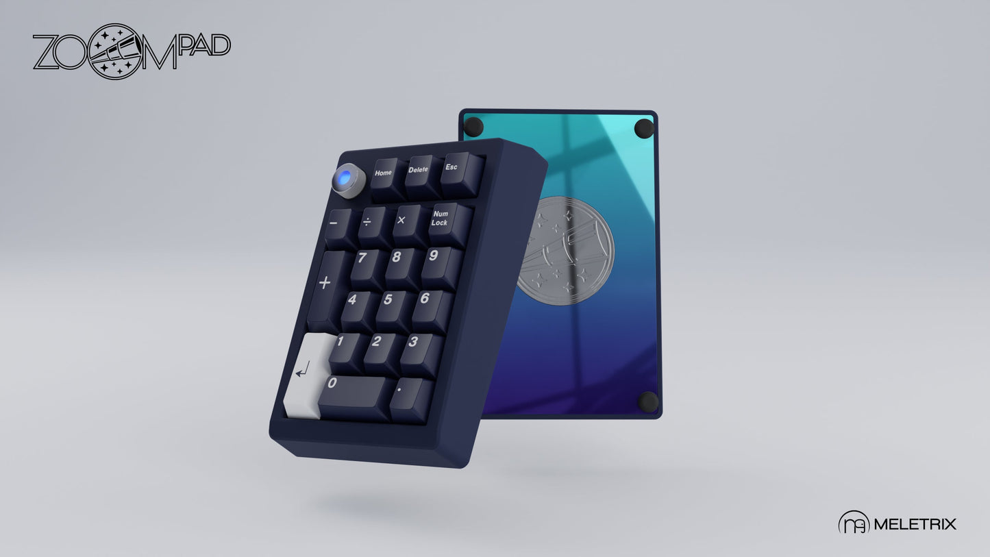 [Group-Buy] Meletrix ZoomPad Essential Edition (EE) Southpaw - Barebones Numpad Kit - Navy [Sea Shipping]