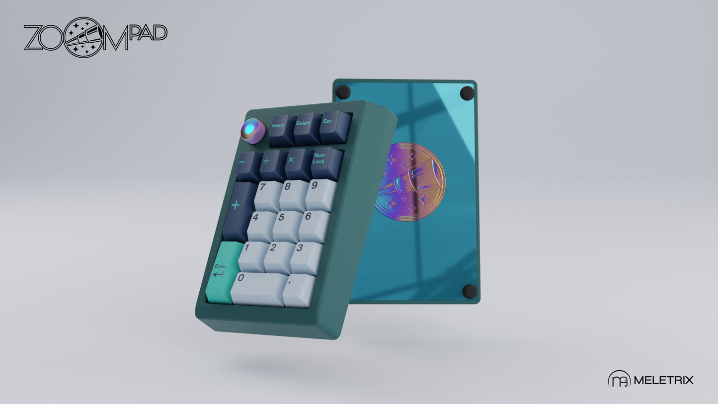 [Group-Buy] Meletrix ZoomPad Essential Edition (EE) Southpaw - Barebones Numpad Kit - Teal [Air Shipping]