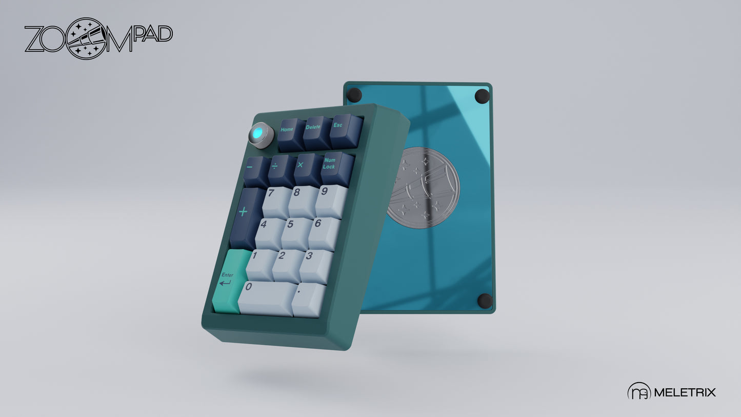 [Group-Buy] Meletrix ZoomPad Essential Edition (EE) Southpaw - Barebones Numpad Kit - Teal [Air Shipping]