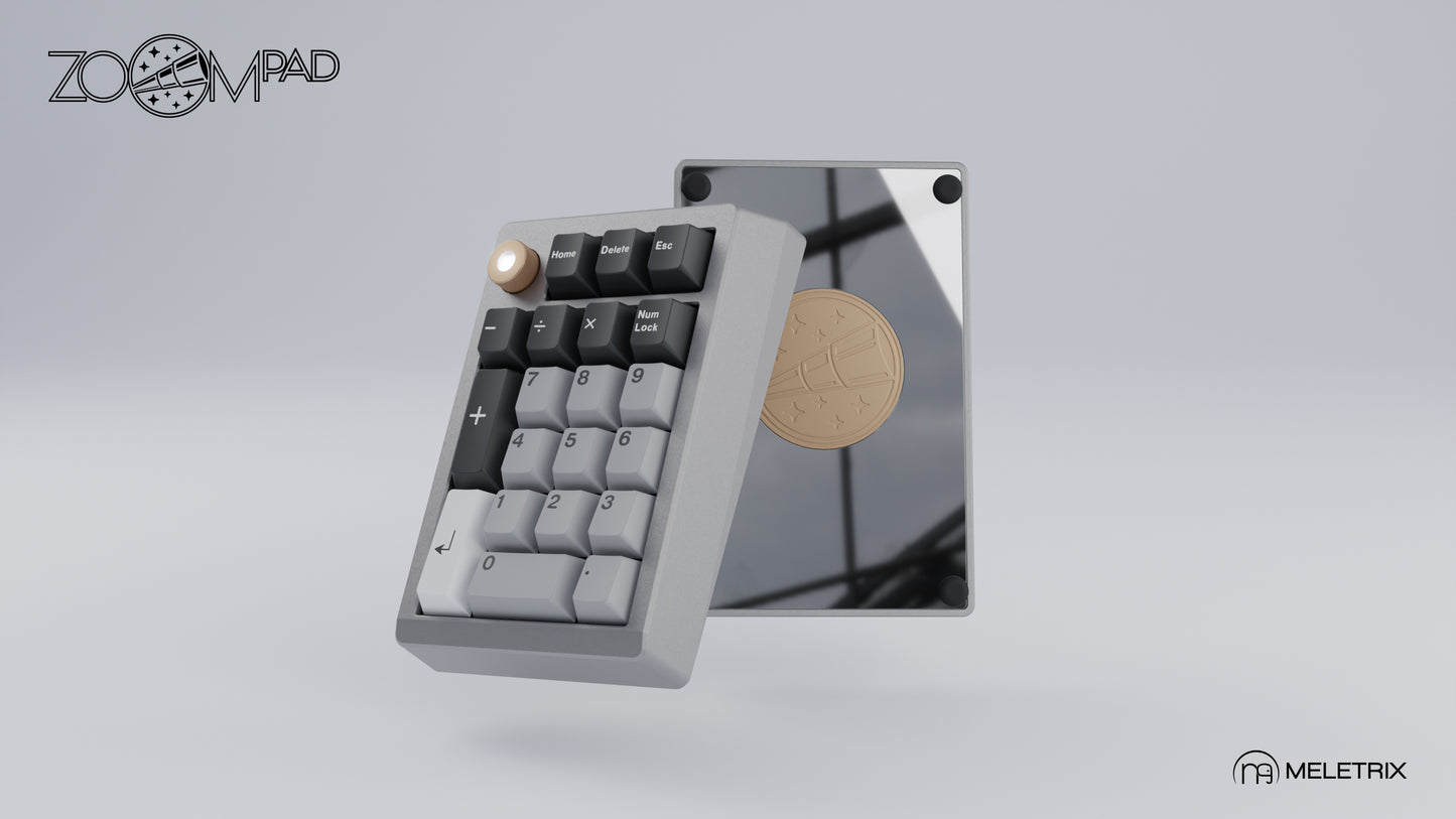 [Group-Buy] Meletrix ZoomPad Special Edition (SE) Southpaw - Barebones Numpad Kit - GT Silver [Air Shipping]