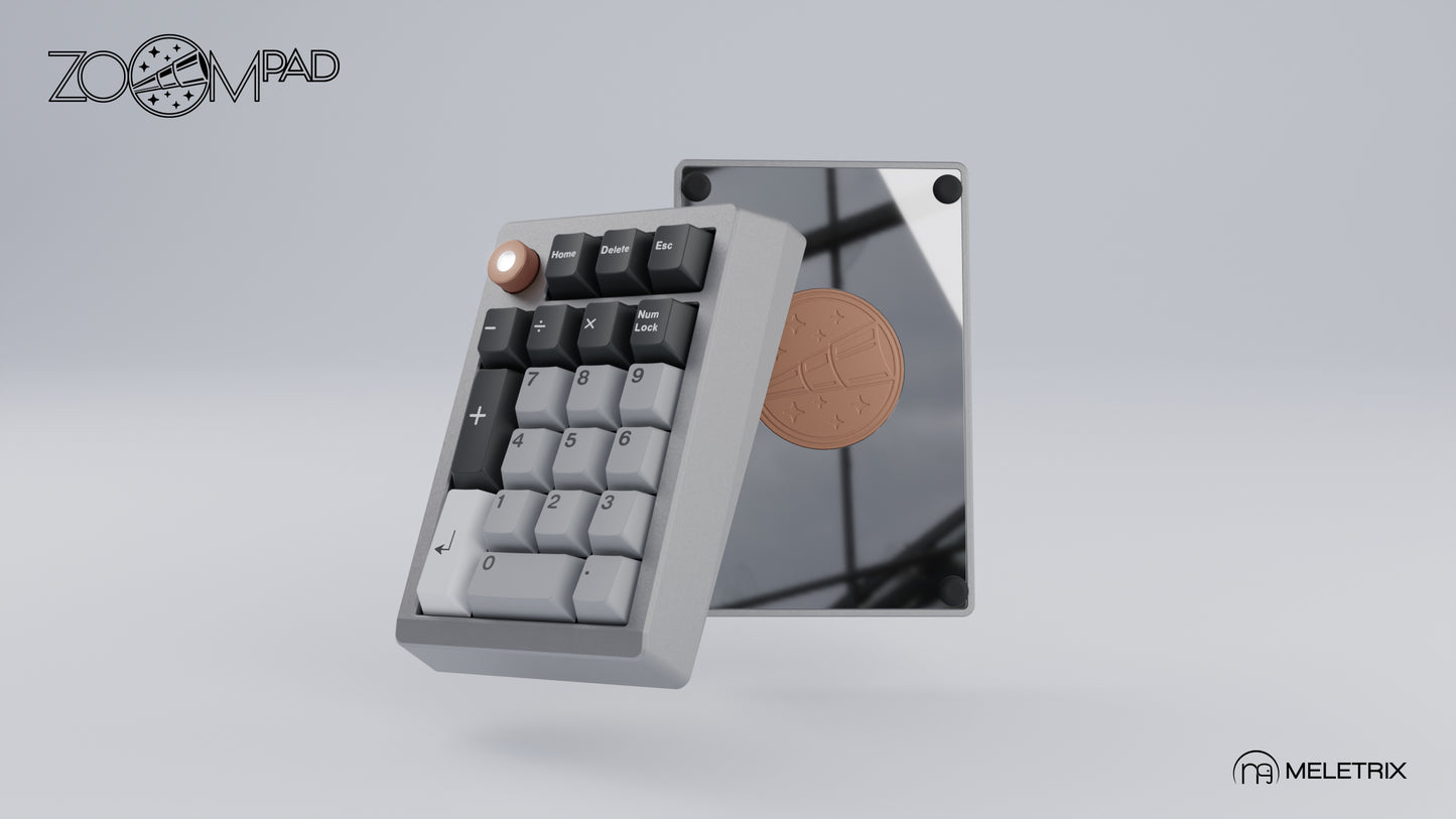 [Group-Buy] Meletrix ZoomPad Special Edition (SE) Southpaw - Barebones Numpad Kit - GT Silver [Air Shipping]