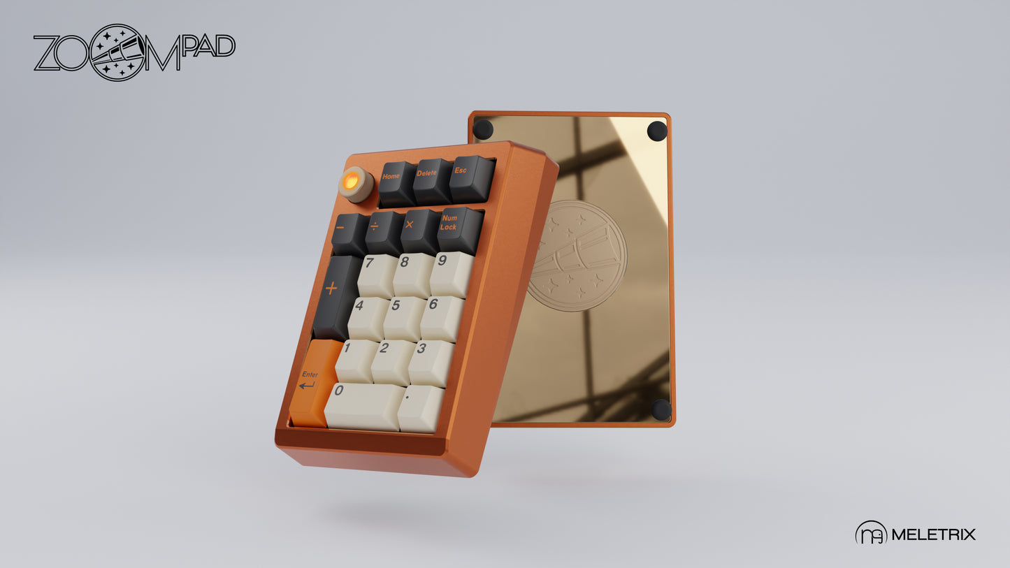 [Group-Buy] Meletrix ZoomPad Special Edition (SE) Southpaw - Barebones Numpad Kit - Anodized Orange [Air Shipping]