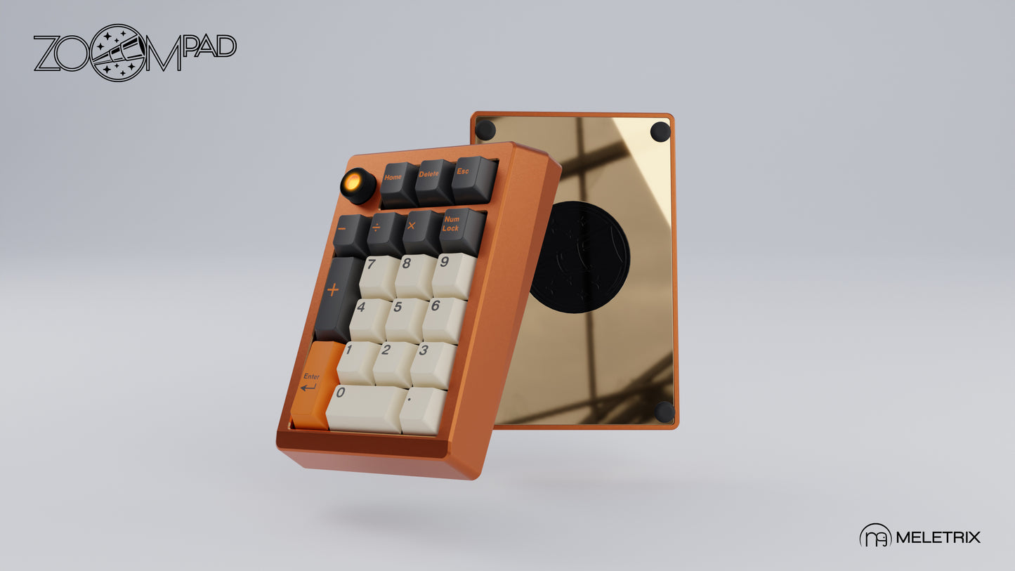[Group-Buy] Meletrix ZoomPad Special Edition (SE) Southpaw - Barebones Numpad Kit - Anodized Orange [Air Shipping]