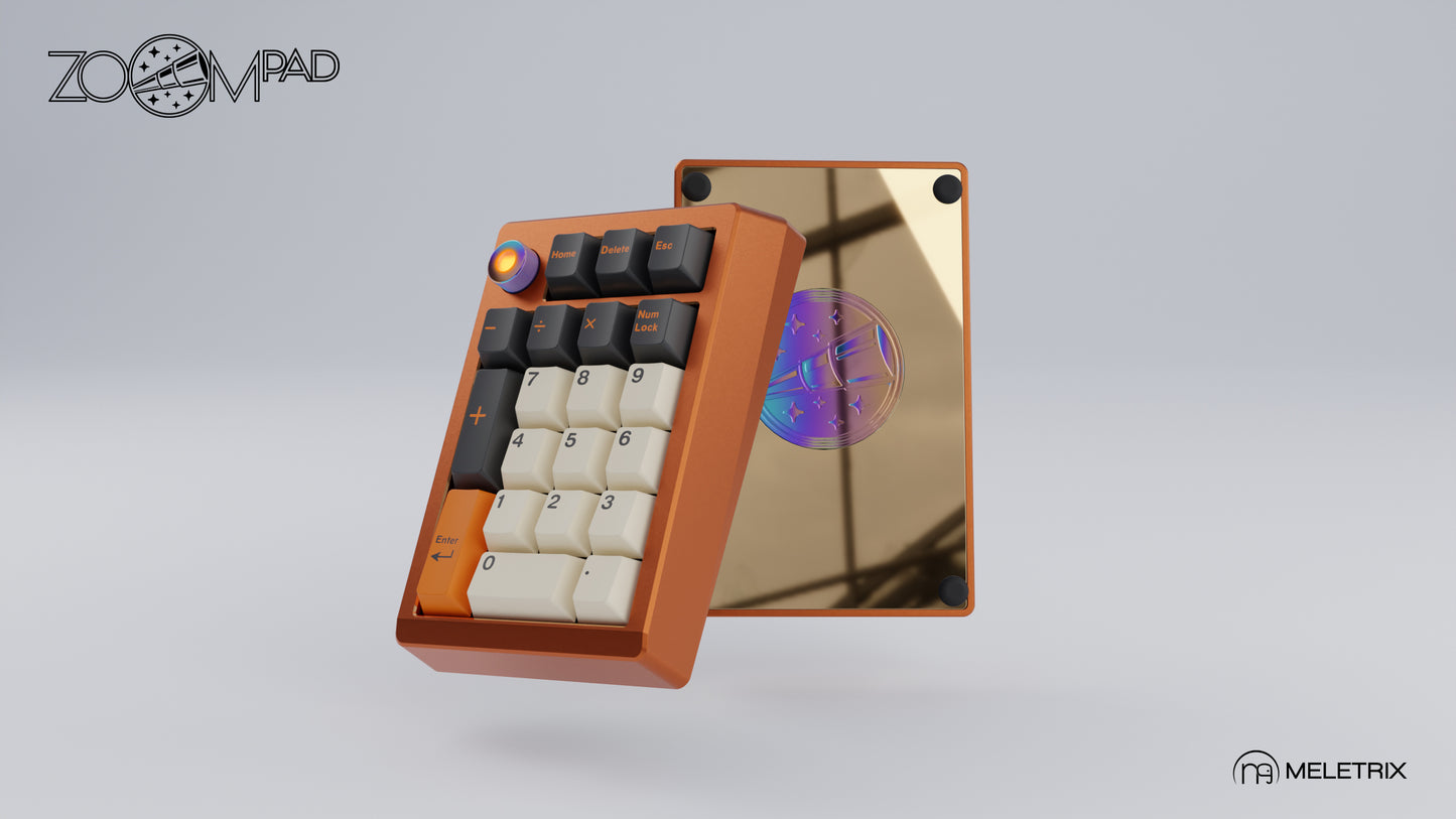 [Group-Buy] Meletrix ZoomPad Special Edition (SE) Southpaw - Barebones Numpad Kit - Anodized Orange [Air Shipping]