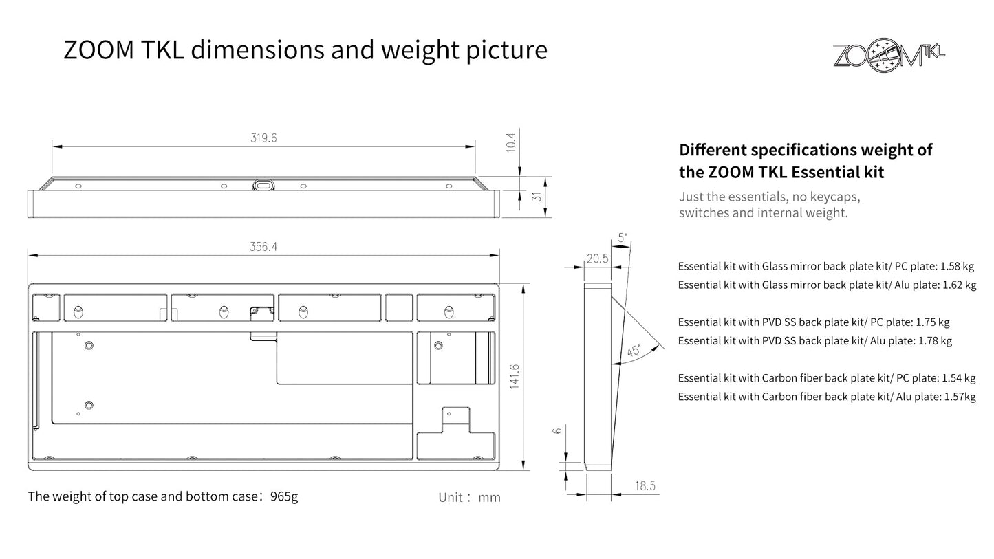 Meletrix Zoom TKL EE - Barebones Keyboard Kit