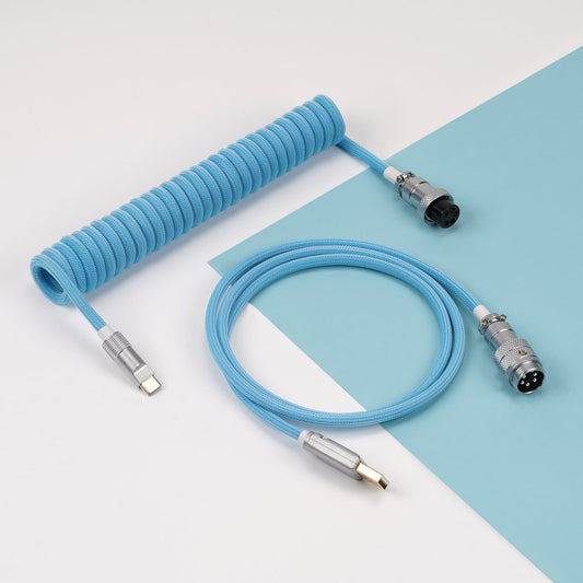 KBDFans Handmade Detachable Aviator Cable – Blue