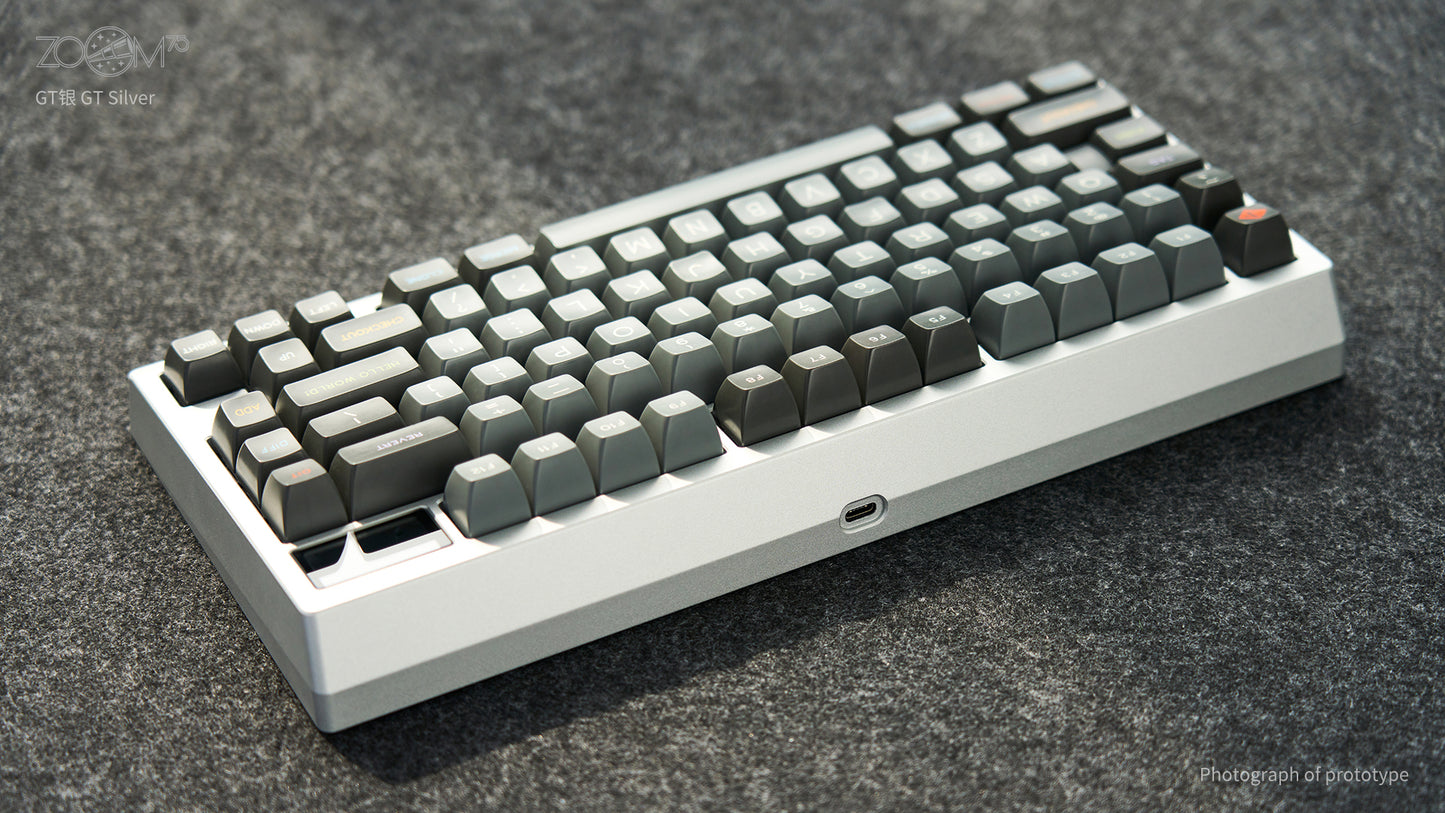 Meletrix Zoom75 Keyboard - LCD Edition - GT Silver