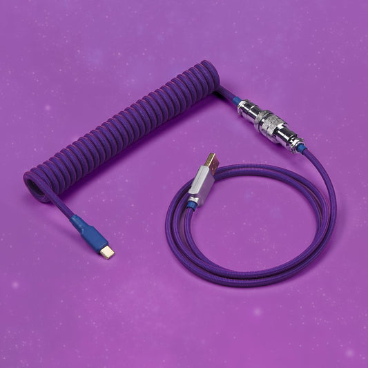 KBDFans Handmade Detachable Aviator Cable – Purple