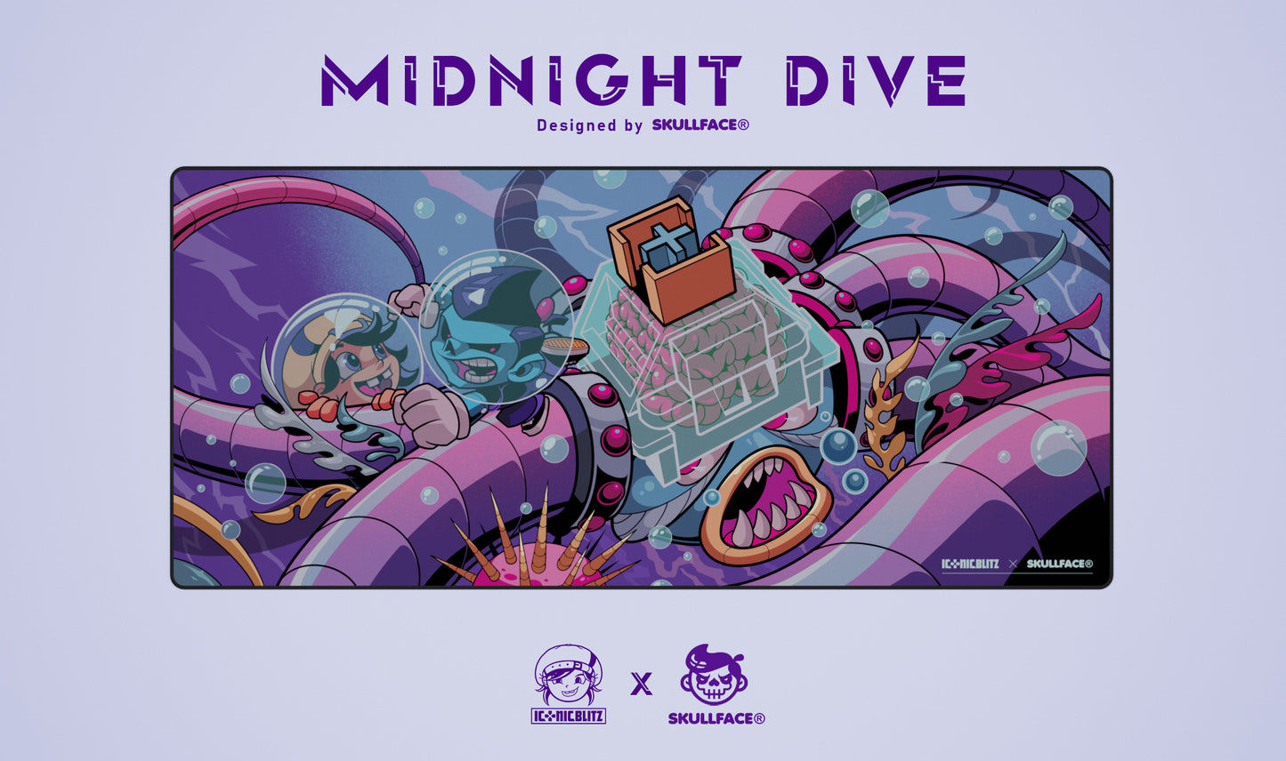 Midnight Dive - Speed Pro Deskmat | Iconic Blitz x Skullface Collab